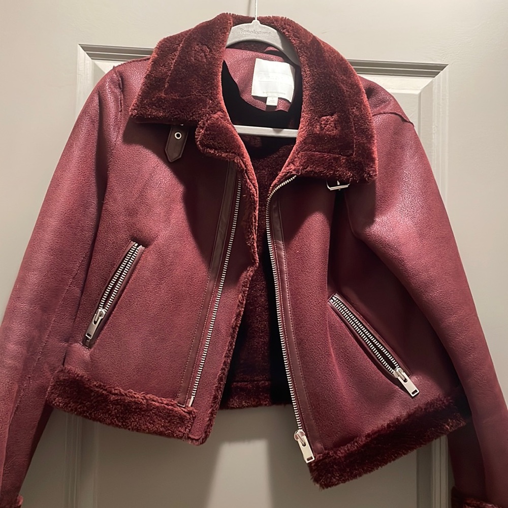 Wine colored winter jacket